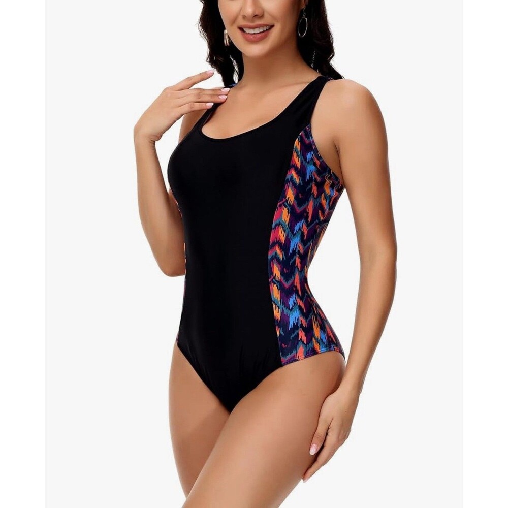 One Piece Swimsuit for Women Tummy Control Small Black